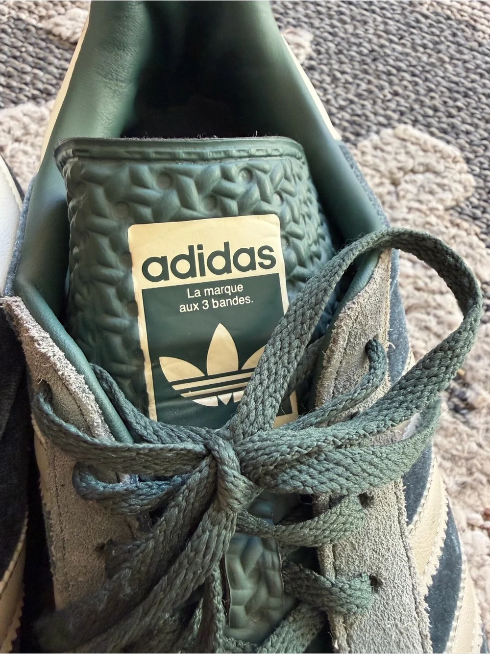 adidas Women’s Green and Cream Suede Gazelle Platform Sneakers